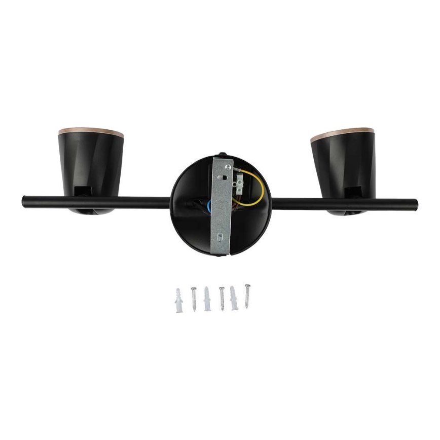 LED Спот 2xLED/5W/230V 3000K черен