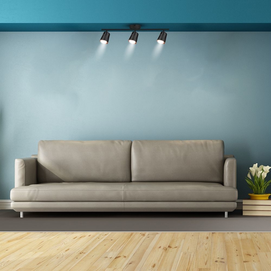 LED Спот 3xLED/5W/230V 4000K черен