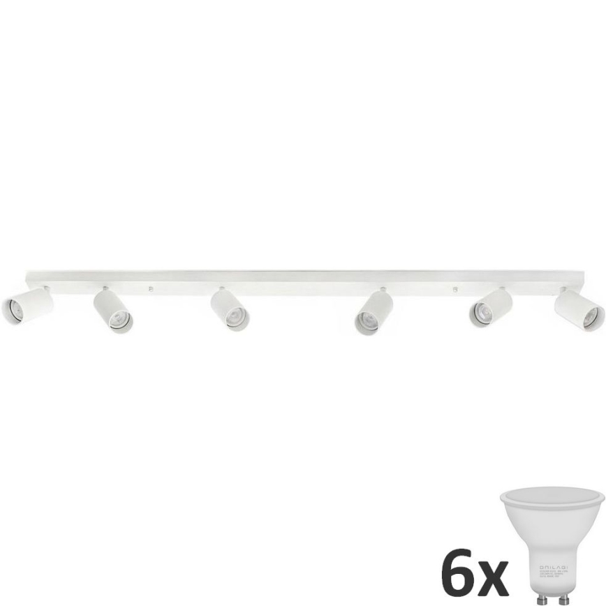 LED Спот ANGIE 6xGU10/6W/230V бял