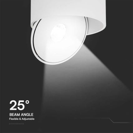 LED Гъвкав спот LED/20W/230V 3000/4000/6400K CRI 90 бял