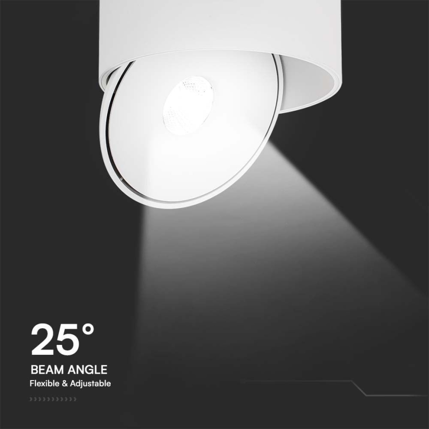 LED Гъвкав спот LED/20W/230V 3000/4000/6400K CRI 90 бял