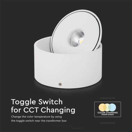 LED Гъвкав спот LED/28W/230V 3000/4000/6400K CRI 90 бял