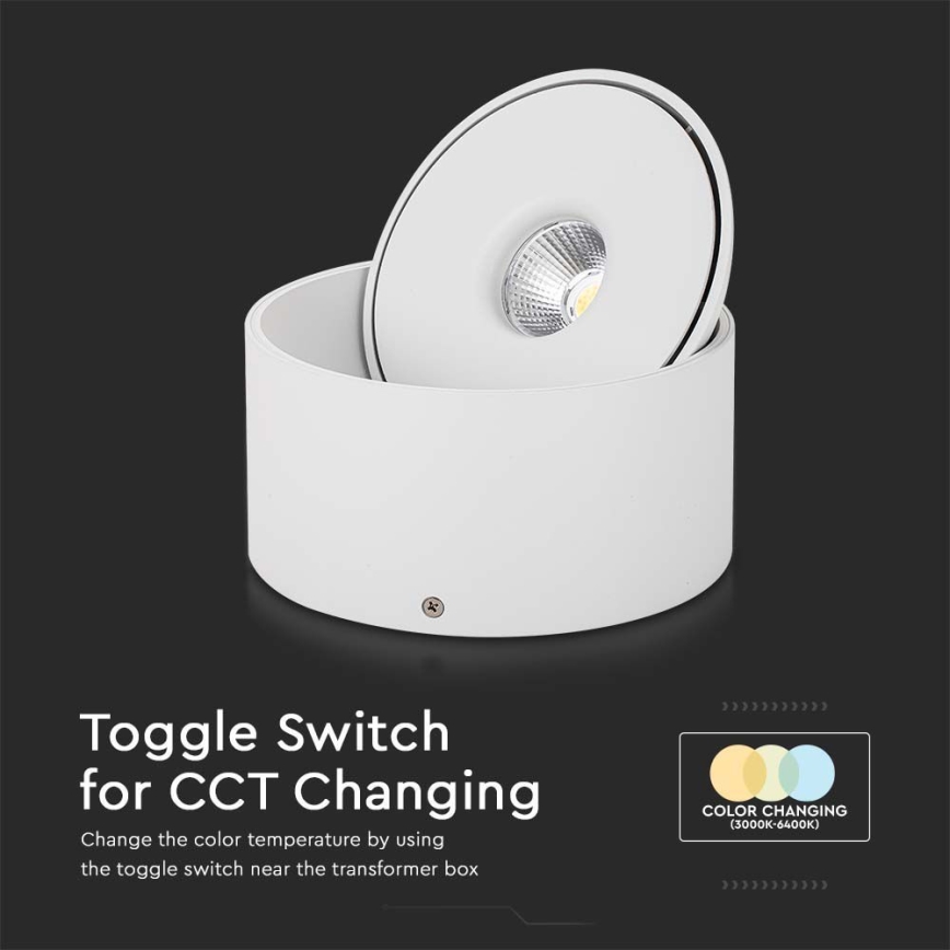 LED Гъвкав спот LED/28W/230V 3000/4000/6400K CRI 90 бял