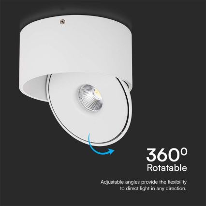 LED Гъвкав спот LED/28W/230V 3000/4000/6400K CRI 90 бял