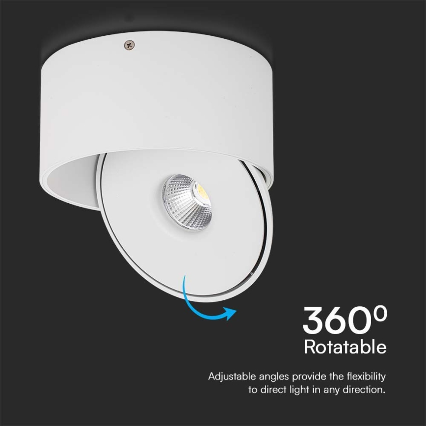 LED Гъвкав спот LED/28W/230V 3000/4000/6400K CRI 90 бял