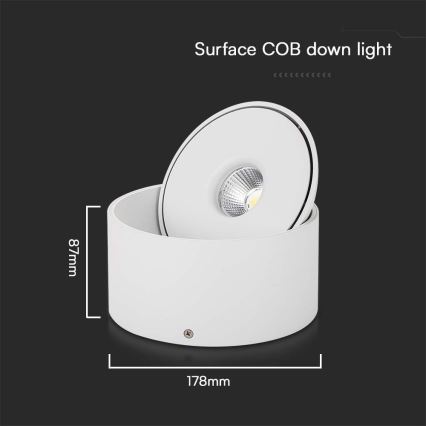 LED Гъвкав спот LED/28W/230V 3000/4000/6400K CRI 90 бял