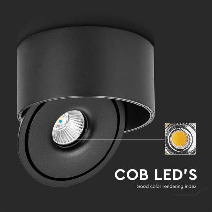 LED Гъвкав спот LED/28W/230V 3000/4000/6400K CRI 90 черен