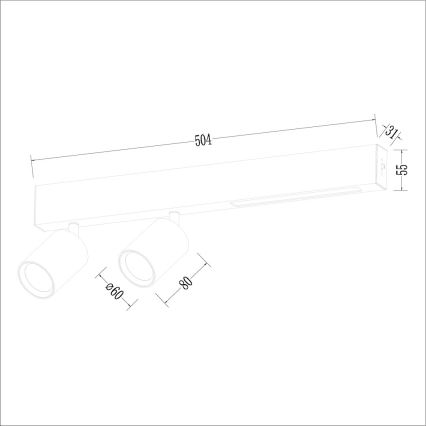 LED Спот MAGNET LED/5W/230V + 2xGU10/60W 3000/4000K бял