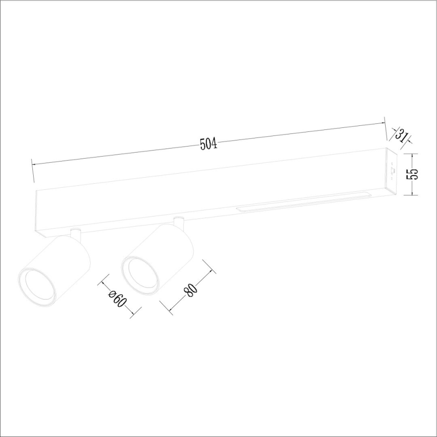 LED Спот MAGNET LED/5W/230V + 2xGU10/60W 3000/4000K бял