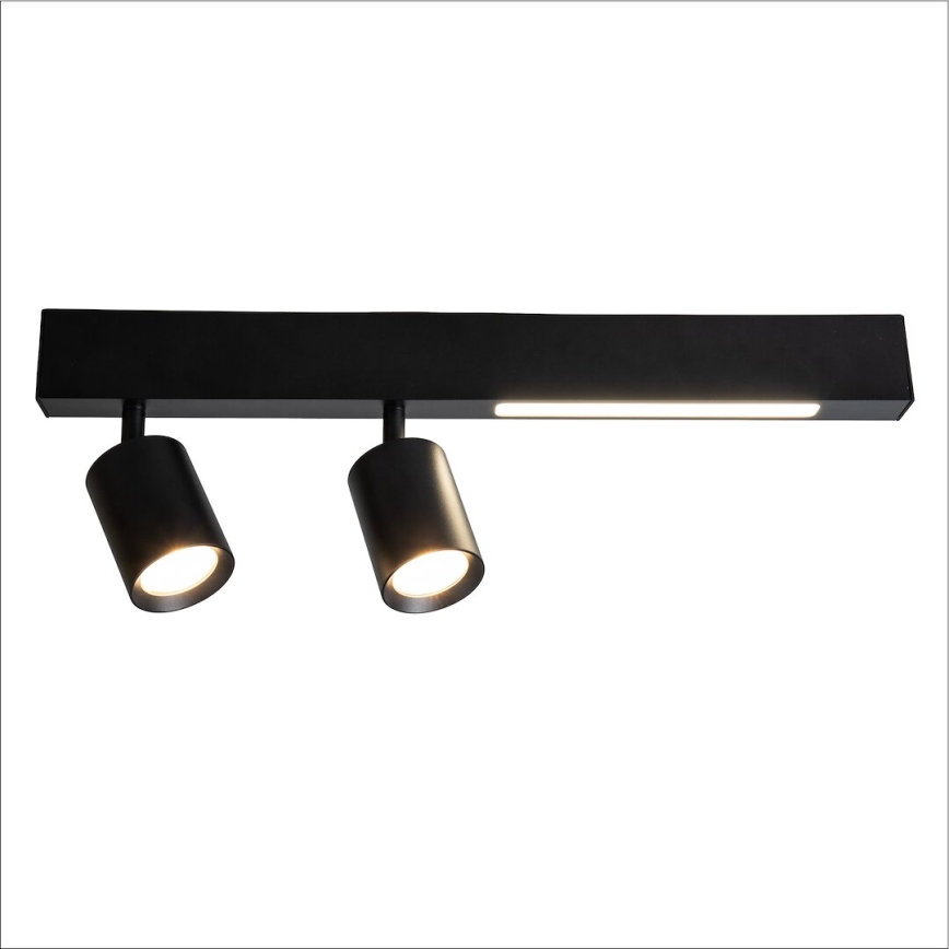 LED Спот MAGNET LED/5W/230V + 2xGU10/60W 3000/4000K черен