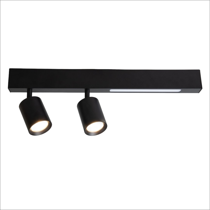 LED Спот MAGNET LED/5W/230V + 2xGU10/60W 3000/4000K черен