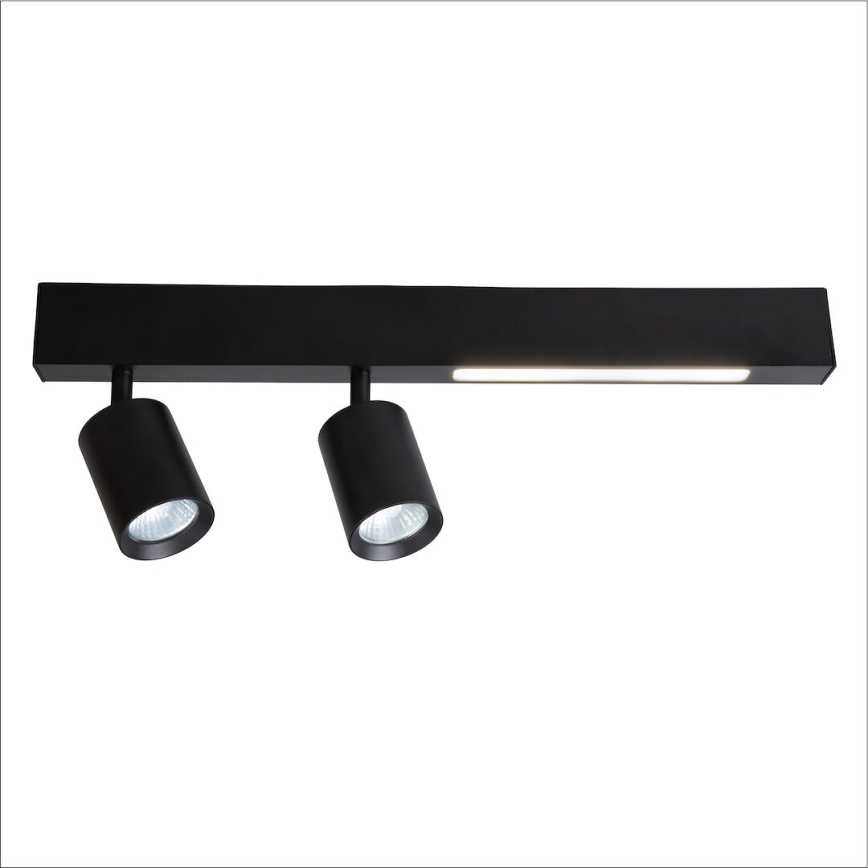 LED Спот MAGNET LED/5W/230V + 2xGU10/60W 3000/4000K черен