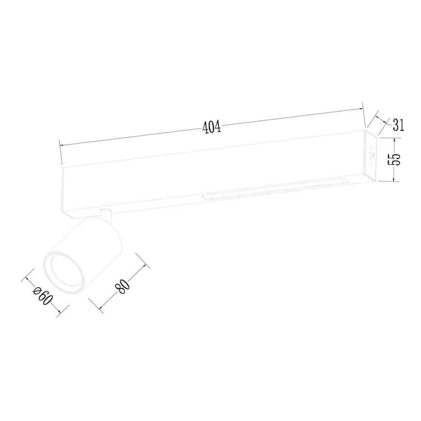 LED Спот MAGNET LED/5W/230V + 2xGU10/60W 3000/4000K черен