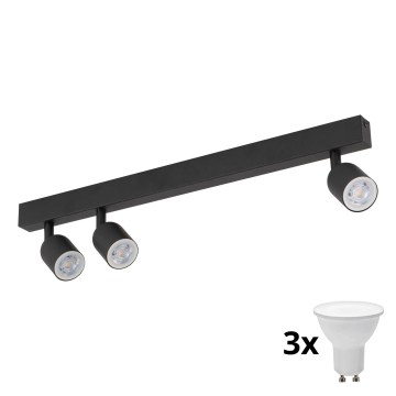 LED спот осветително тяло TOP 3xGU10/10W/230V черно