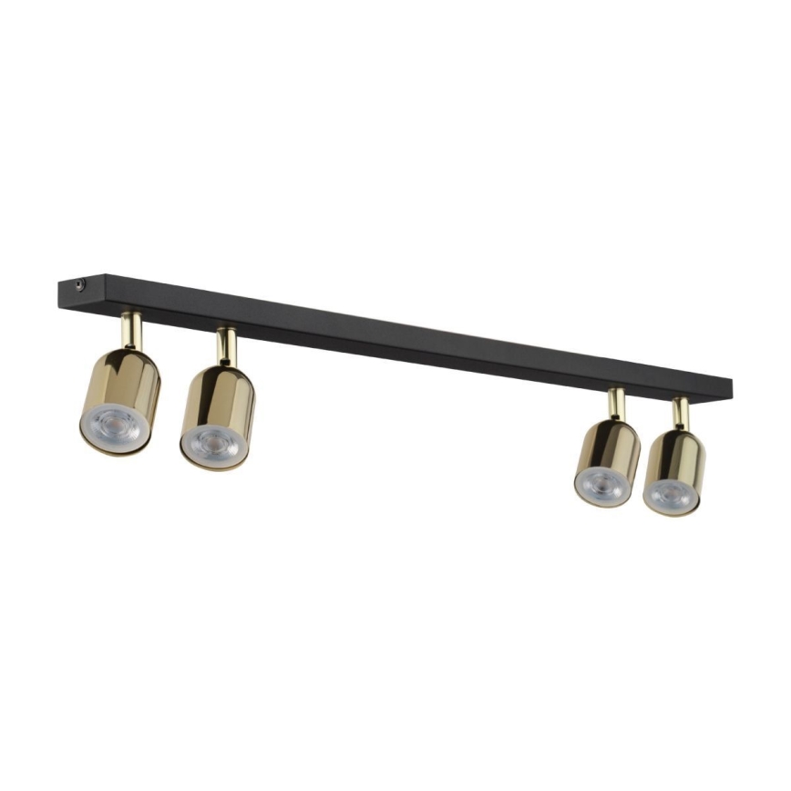 LED спот TOP 4xGU10/10W/230V черно/златно