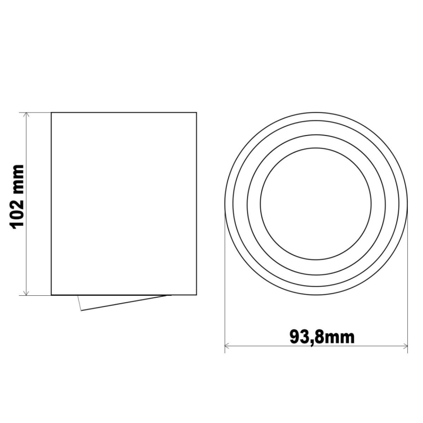LED Спот TUBA 1xGU10/5W/230V 4000K черен