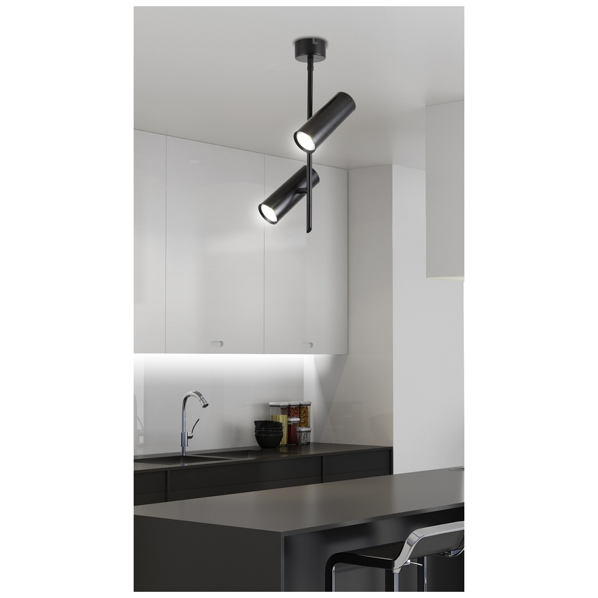 LED Спот TUBA 2xLED/10W/230V черен