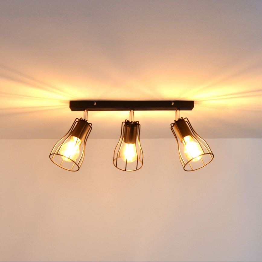 LED Спот TUBE II 3xE27/15W/230V черен