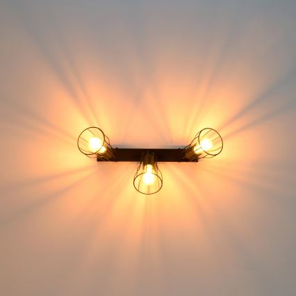 LED Спот TUBE II 3xE27/15W/230V черен