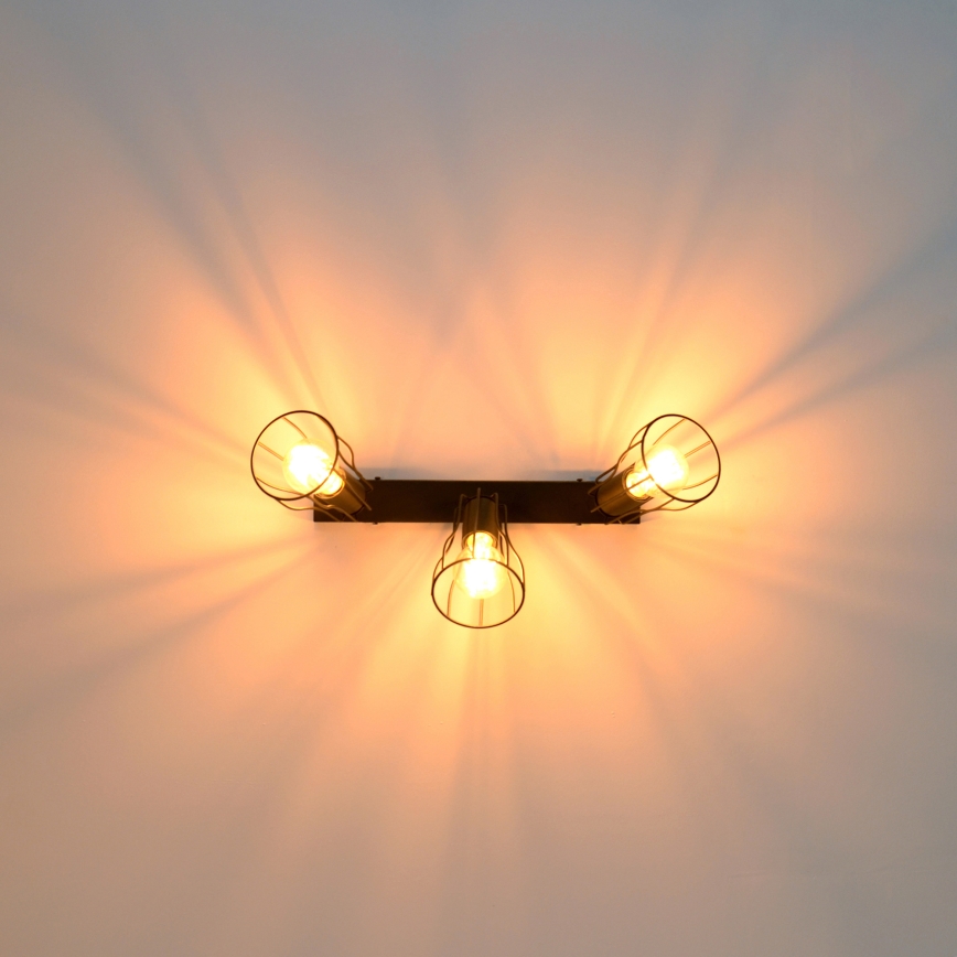 LED Спот TUBE II 3xE27/15W/230V черен