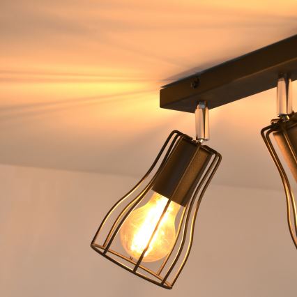 LED Спот TUBE II 3xE27/15W/230V черен