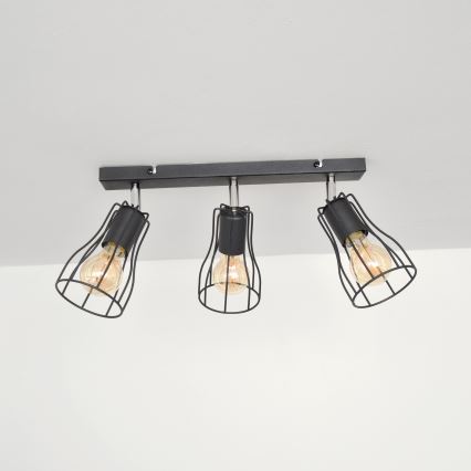 LED Спот TUBE II 3xE27/15W/230V черен