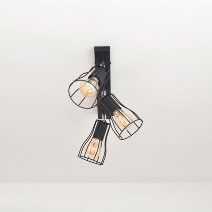 LED Спот TUBE II 3xE27/15W/230V черен