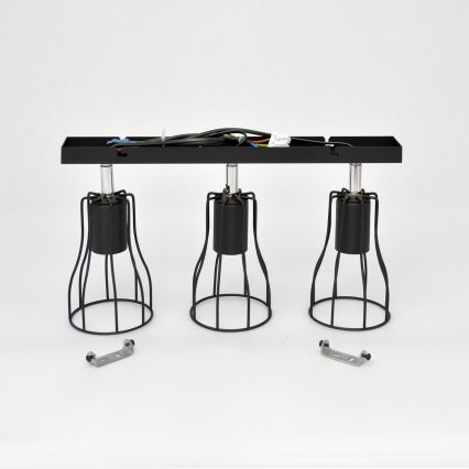 LED Спот TUBE II 3xE27/15W/230V черен