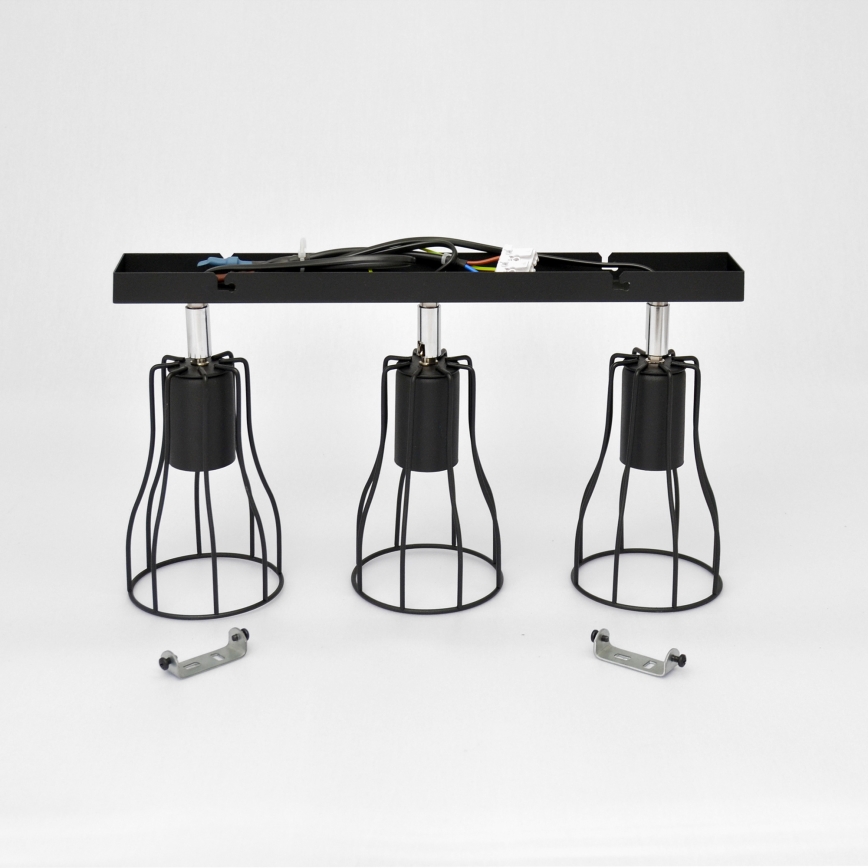 LED Спот TUBE II 3xE27/15W/230V черен