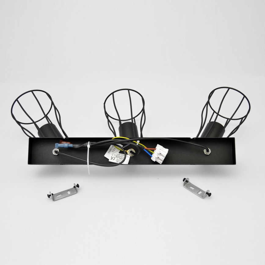 LED Спот TUBE II 3xE27/15W/230V черен