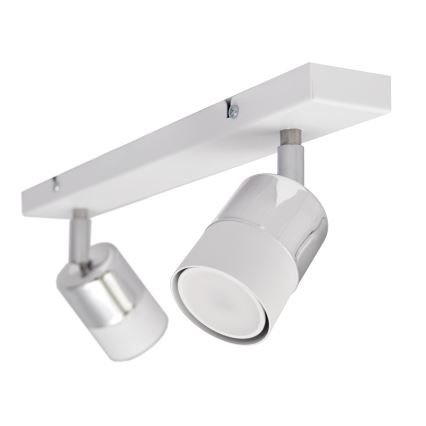 LED Спот TUBSSON 2xGU10/4,8W/230V бял/лъскав хром