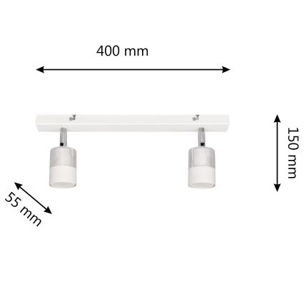 LED Спот TUBSSON 2xGU10/4,8W/230V бял/лъскав хром