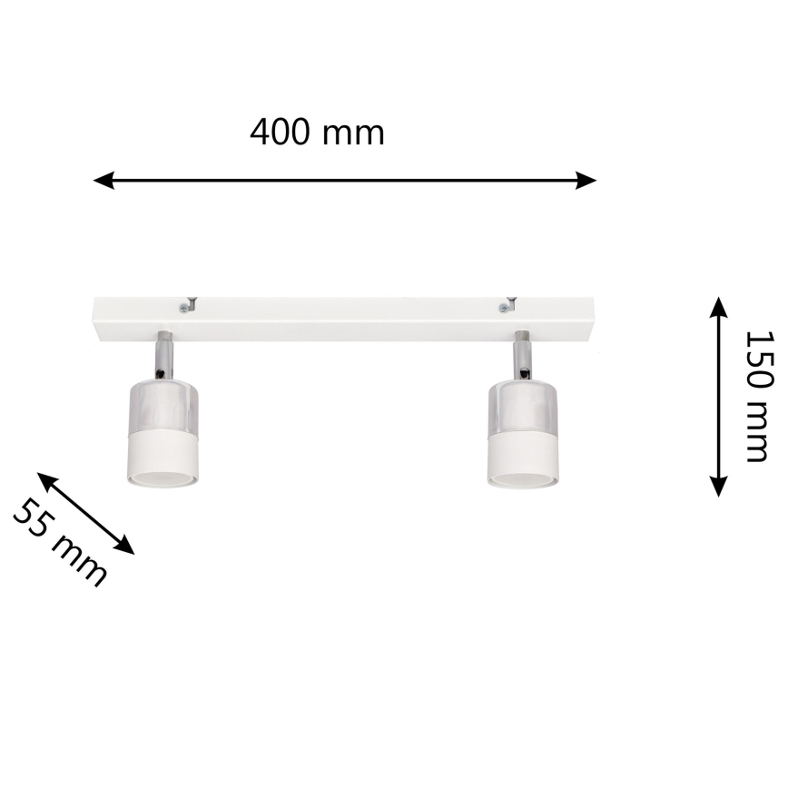 LED Спот TUBSSON 2xGU10/4,8W/230V бял/лъскав хром