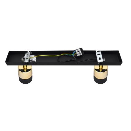 LED Спот TUBSSON 2xGU10/4,8W/230V черен/златист
