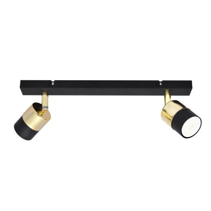 LED Спот TUBSSON 2xGU10/4,8W/230V черен/златист