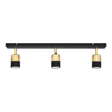 LED Спот TUBSSON 3xGU10/4,8W/230V черен/златист