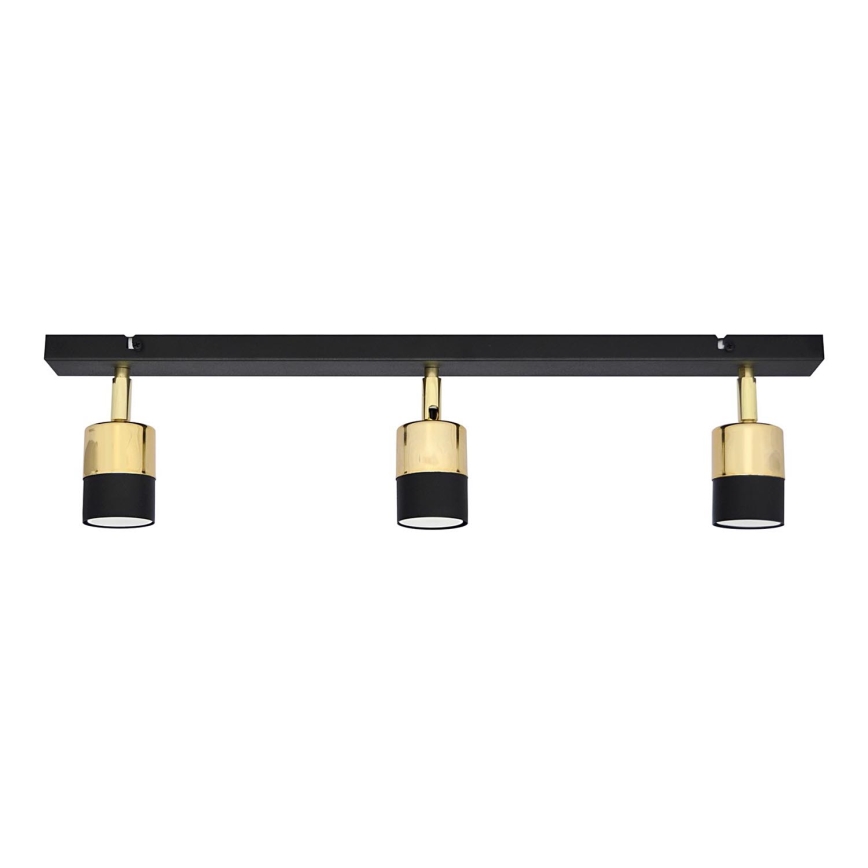 LED Спот TUBSSON 3xGU10/4,8W/230V черен/златист