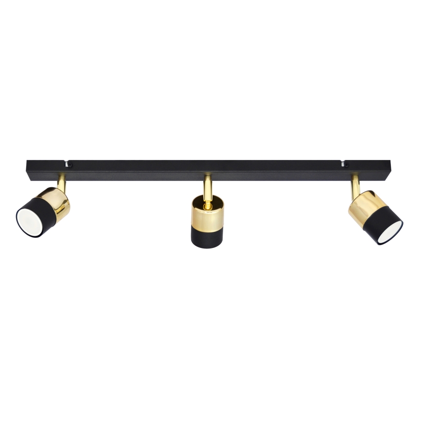 LED Спот TUBSSON 3xGU10/4,8W/230V черен/златист