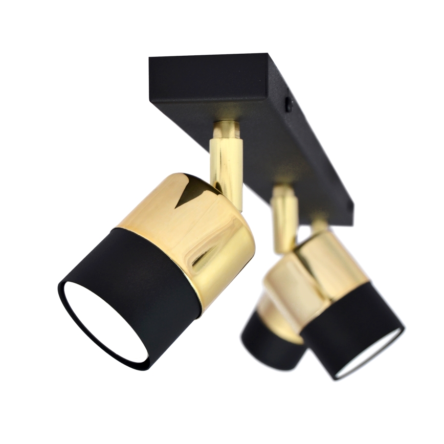 LED Спот TUBSSON 3xGU10/4,8W/230V черен/златист