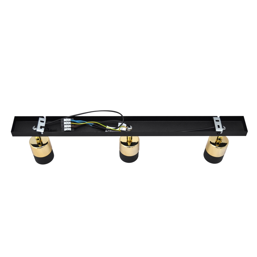 LED Спот TUBSSON 3xGU10/4,8W/230V черен/златист