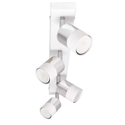 LED Спот TUBSSON 4xGU10/4,8W/230V бял/лъскав хром