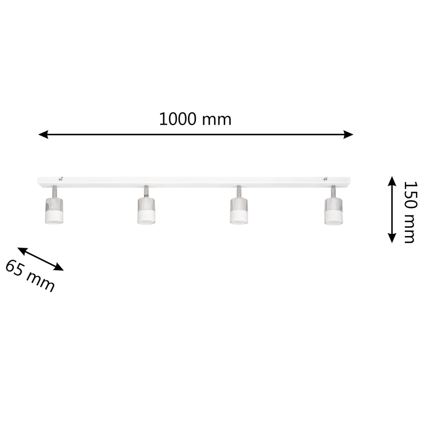 LED Спот TUBSSON 4xGU10/4,8W/230V бял/лъскав хром
