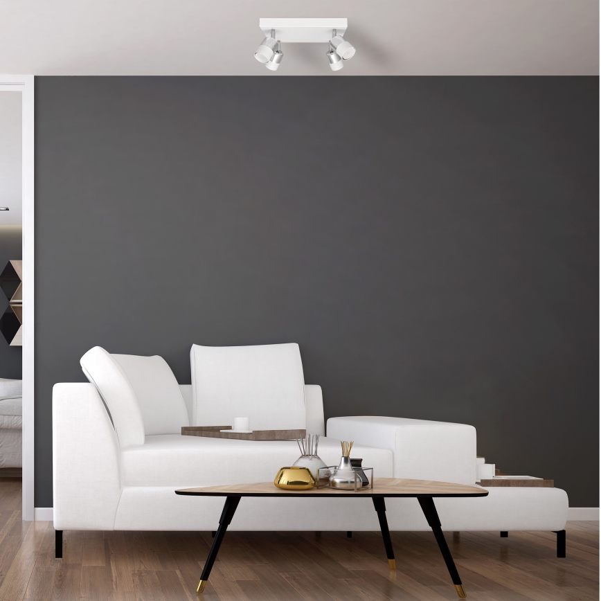 LED Спот TUBSSON 4xGU10/4,8W/230V бял/лъскав хром