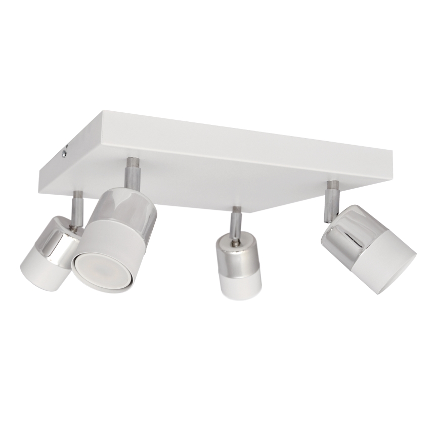 LED Спот TUBSSON 4xGU10/4,8W/230V бял/лъскав хром