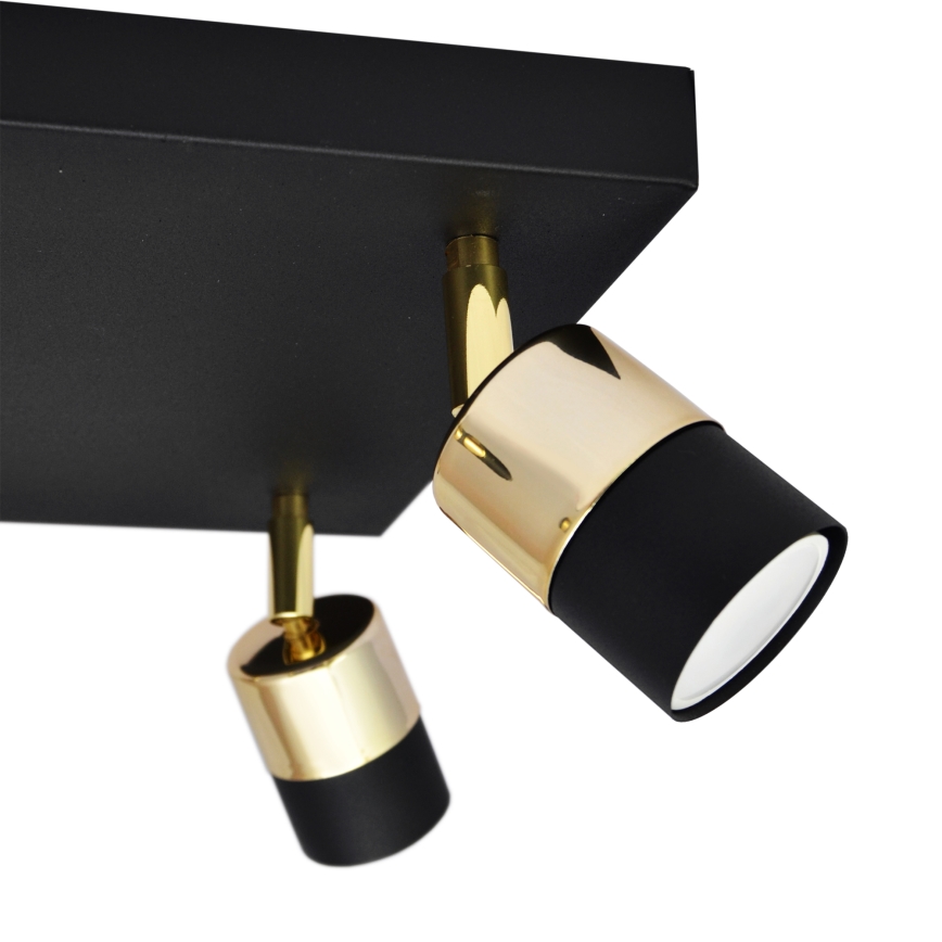 LED Спот TUBSSON 4xGU10/4,8W/230V черен/златист