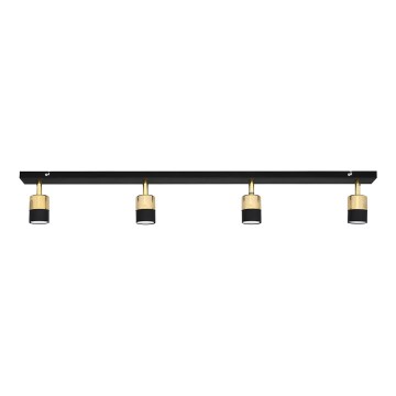 LED Спот TUBSSON 4xGU10/4,8W/230V черен/златист