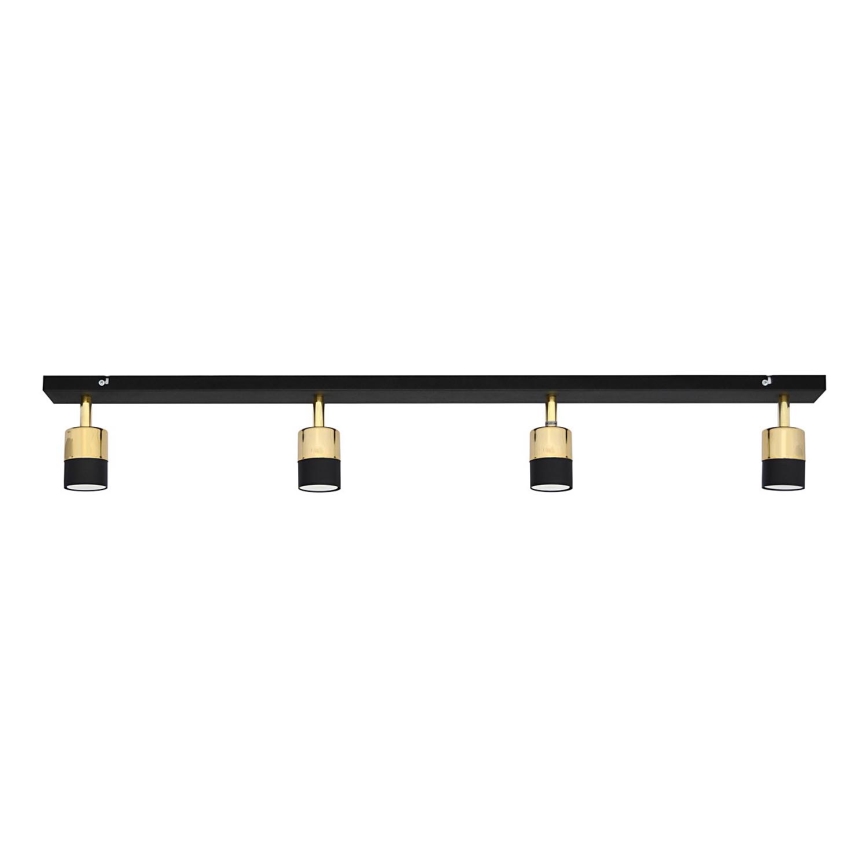 LED Спот TUBSSON 4xGU10/4,8W/230V черен/златист