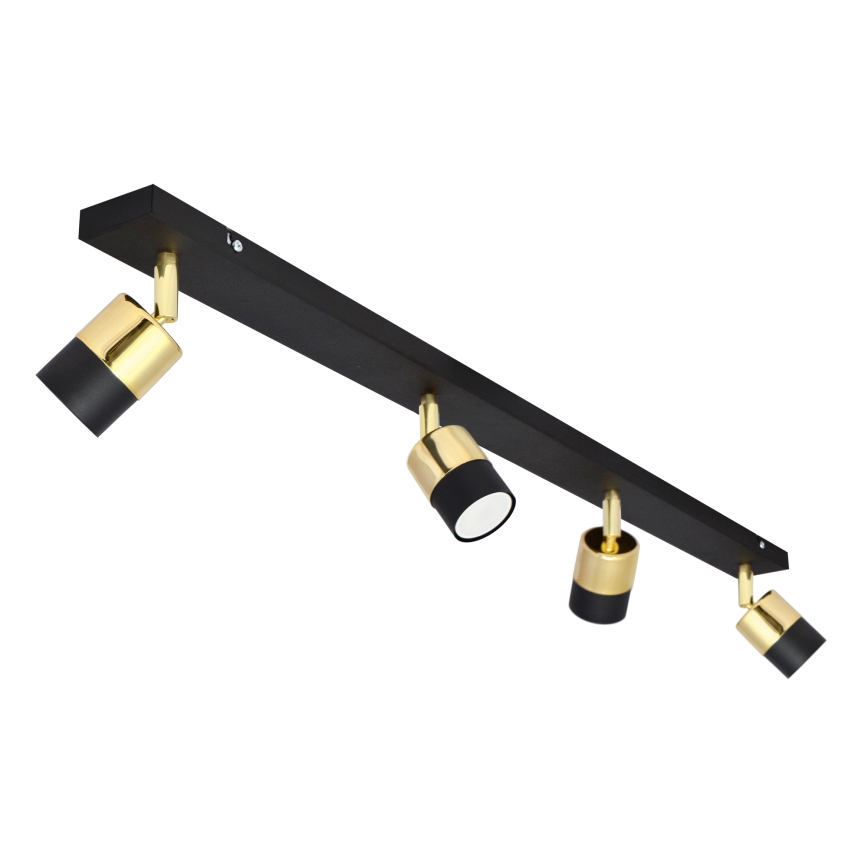 LED Спот TUBSSON 4xGU10/4,8W/230V черен/златист