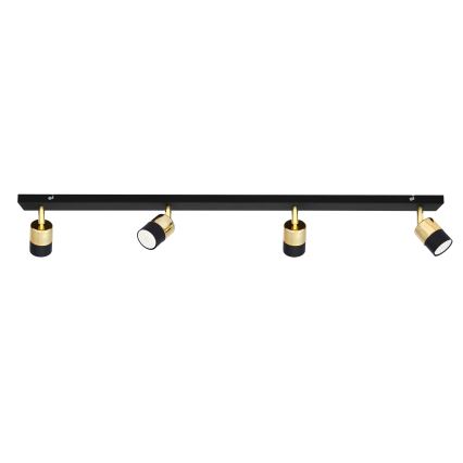 LED Спот TUBSSON 4xGU10/4,8W/230V черен/златист