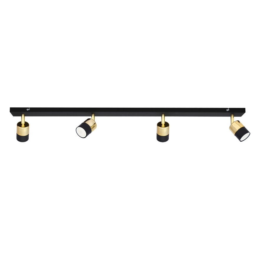 LED Спот TUBSSON 4xGU10/4,8W/230V черен/златист